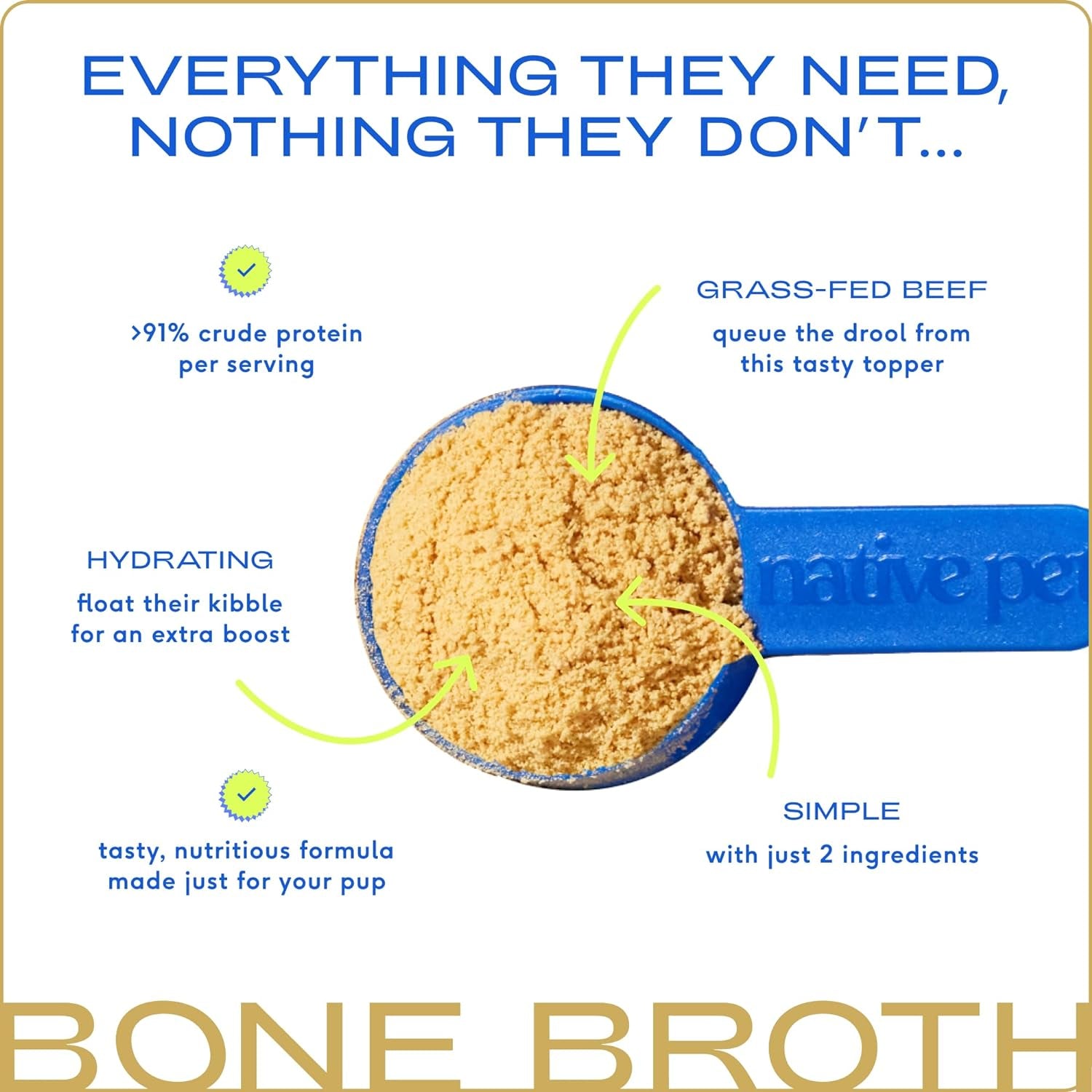 Bone Broth for Dogs & Cats – Dog Bone Broth Powder - Dog Food Topper for Picky Eaters – Cat Broth & Dog Broth - Puppy Dog Gravy Topper for Dry Food – Beef Broth for Dogs & Cats – 9.5 Oz