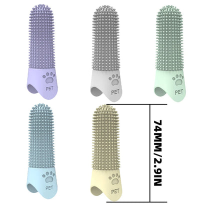 Pet Silicone Teeth Cleaning Fingertips for Cats and Dogs Cleaning and Removing Tartar and Stones Pet Toothbrushes