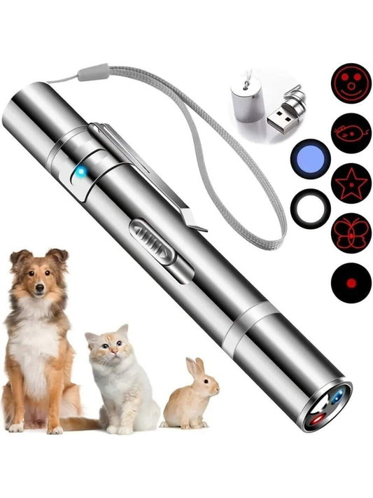 Usb Rechargeable Laser Pointer Interactive Cat Toy with Multiple Lighting Modes, for Indoor Cats and Dogs