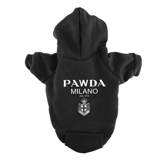 Pawda Dog Clothes Autumn Winter Spring Small Medium Puppy Kitten York French Bulldog Luxury Fleece Lining Cat Pet Hoodies