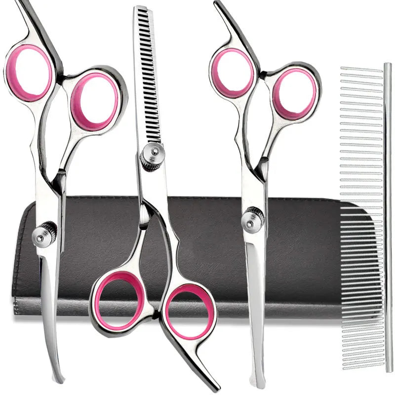 Pet Grooming Scissors Professional Set Stainless Steel Safety Scissors for Daily Hair Trimming for Cats and Dogs