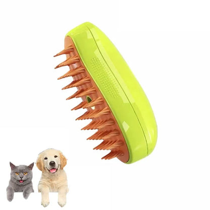 3-In-1 Electric Pet Grooming Tool: Steamy Brush, Massager, and Shedding Comb for Cats & Dogs